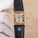 Best Replica Cartier Tank Rose Gold Diamond Dial Ladies Watch 